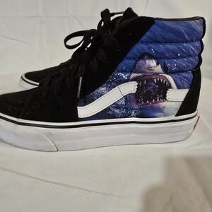 Van's Sk8 High-Top Sneakers with Shark Week Jaws Design